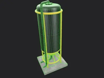 liquid tank M4 Low-poly 3D model