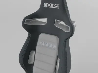 Racing Seat Sparco R333 Grey 3D model