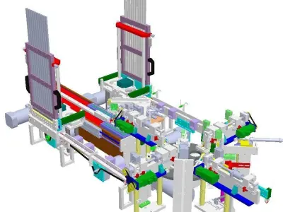USB assembly line equipment 3D model