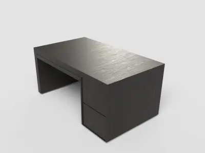 Computer Desk Free low-poly 3D model