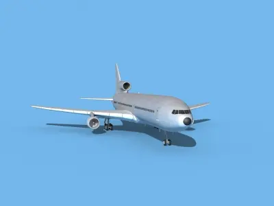 Lockheed L-1011 TriStar Bare Metal 3D model