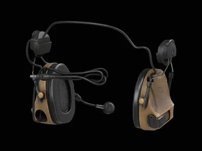3M PELTOR ComTac VII Headset Low-poly 3D model