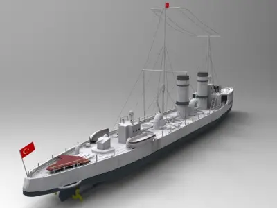Muavenet-i Milliye Battleship 3D model