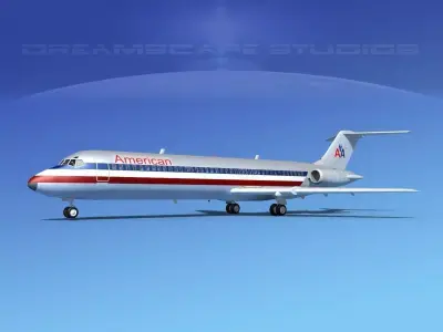 Douglas DC-9-40 American Airlines 3D model