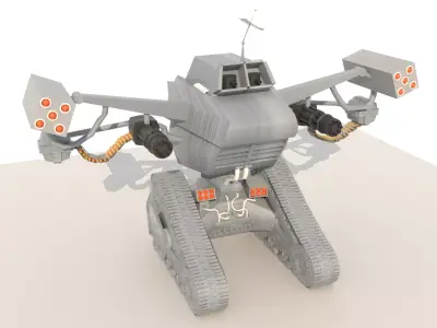 Sci-Fi Mecha Robotank Armored Military Vehicle 3D model