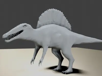 Spinosaurus dinosaur base mesh 3D model