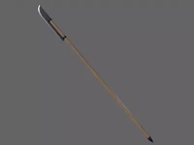 PBR Polearm V2b Low-poly 3D model