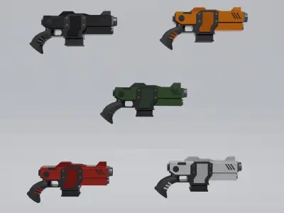 Warhammer 40k Autopistol Reaper Low-poly 3D model
