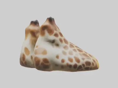 Giraffe Hooves Model Low-poly 3D model