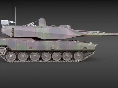 KF-51 Panther German Main Battle Tank Camo 3D model purchase