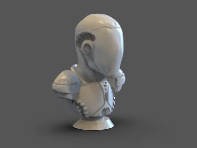 Cyborg Bust 3D print model buy