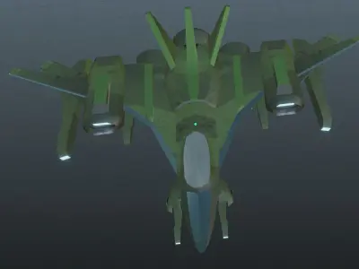 Space Jet Low-poly 3D model