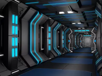Sci Fi Corridor  3D model 75