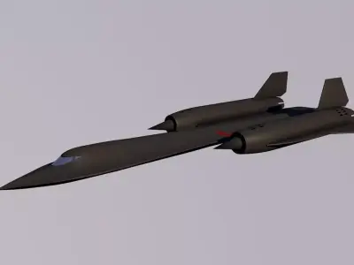SR-71 Blackbird Low-poly 3D model