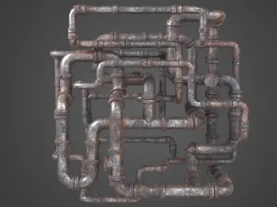 Factory Element - Pipe Maze 3D model