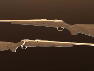 Hawkeye Hunting Rifle Low-poly 3D model
