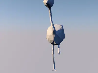 Flamingo 3D Statue Sculpture Model Low Poly 2019 3D model