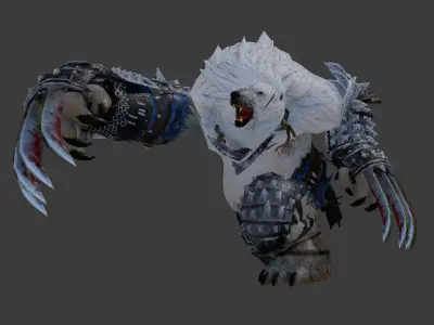  Polar beast Low-poly 3D model
