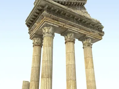 Ancient Greek Ruin Temple 3D model