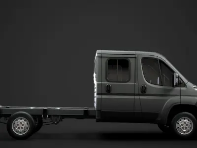 Peugeot Manager Chassis Truck Crew Cab 4035WB 2014 3D model