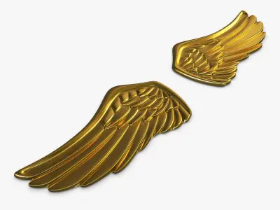 Eagle Wings Gold v 1 3D model