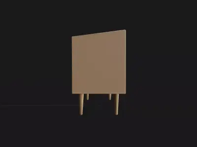 Nordic Sideboard Free low-poly 3D model