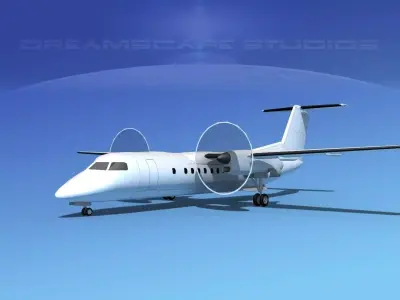 De havilland Canada DHC-8-Q300 LP SS  3D model