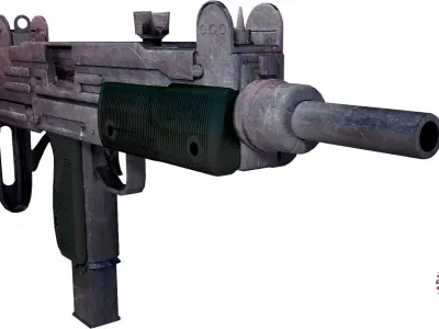 UZI obj gta san andreas gun 3D model