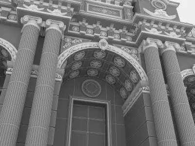 Classic Building Door System 2 3D model