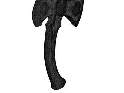 Exquisite Fantasy Double Axe Weapon 3D model