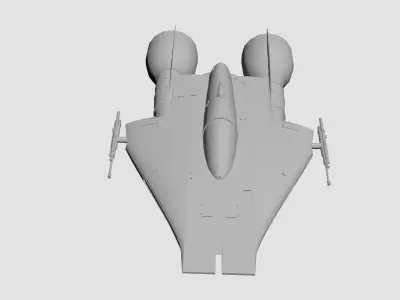 Star wars A-wing concept Low-poly 3D model