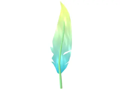 Feathers v1 006 Low-poly 3D model