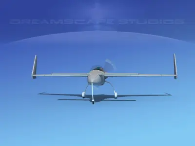 Rutan VariEze Bare Metal 3D model
