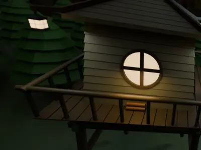 low poly watchtower Free 3D print model