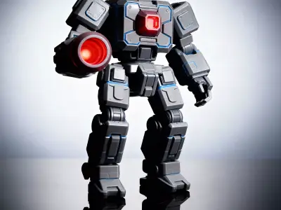 Jet Arm Robot Futuristic 3D Model  Sci Fi Printable Design 3D print model