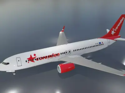 Corendon Boeing 737-800 low poly 3D Model Low-poly 3D model
