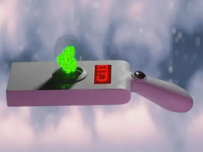  Rick and Morty Portal Gun Free 3D model