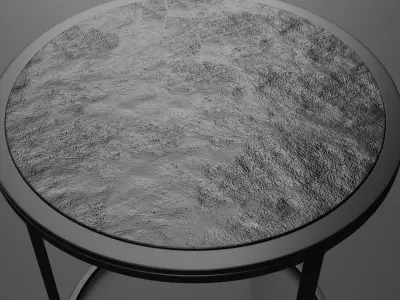 Knurl Small Accent Table 3D model
