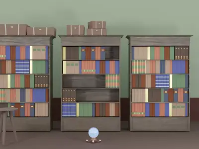 furniture set for game Free low-poly 3D model