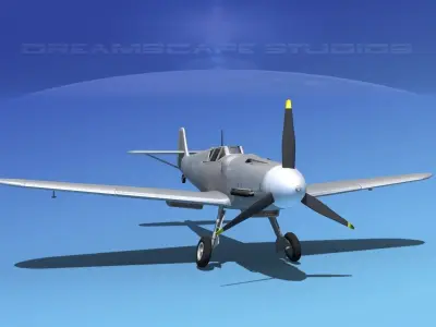 Messerschmitt BF-109 Bare Metal 3D model