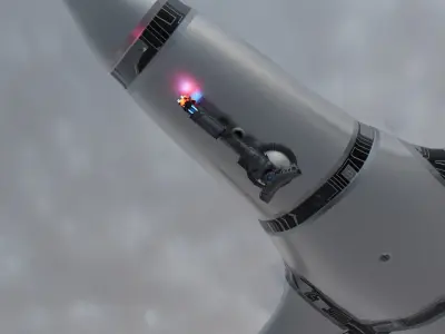 Albatros AirShip-DroneShip Low Poly Free low-poly 3D model