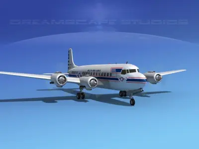 Douglas DC-6 Delta Airlines 1 3D model