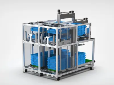 Automatic Motor Rotor Feeding Machine 3D model