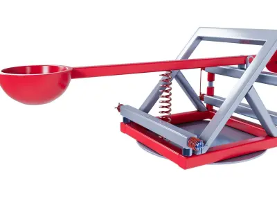 Game model of catapult 3D model