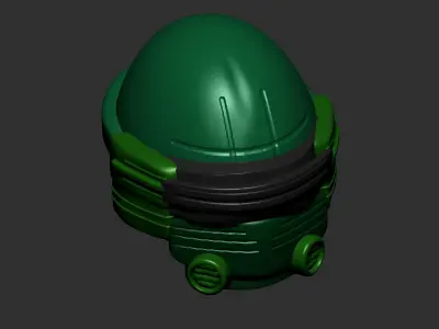 helmet high poly sculpt 3d printable ver 7 3D model 3D model