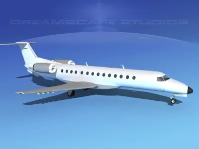 Embraer ERJ-135 Unmarked 1 3D model