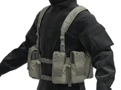 Spiritus Systems 34A Chest Rig Low-poly 3D model
