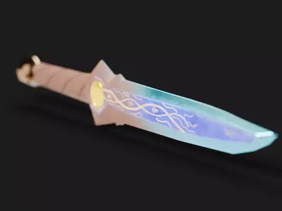 Magical Bowie Knife Low-poly 3D model