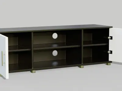 TV Stand-01  Free low-poly 3D model