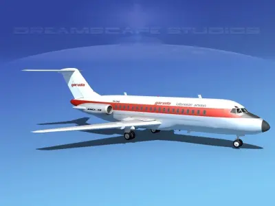 Douglas DC-9-15 Garuda 3D model